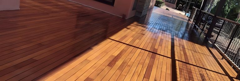 Restauração e aplicação de sinteco em piso de madeira