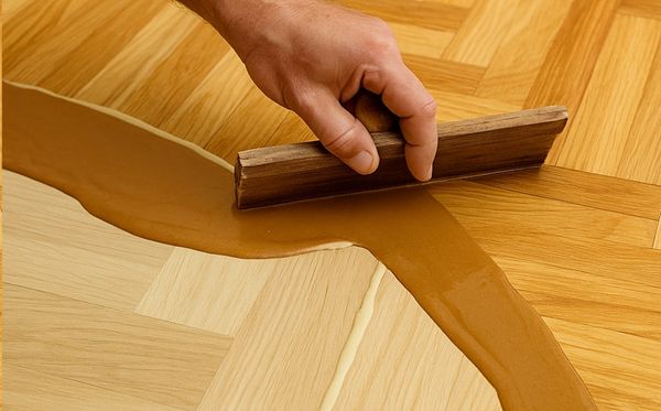 Calafetação de piso de madeira