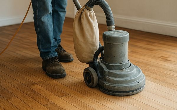 Raspagem de piso de madeira